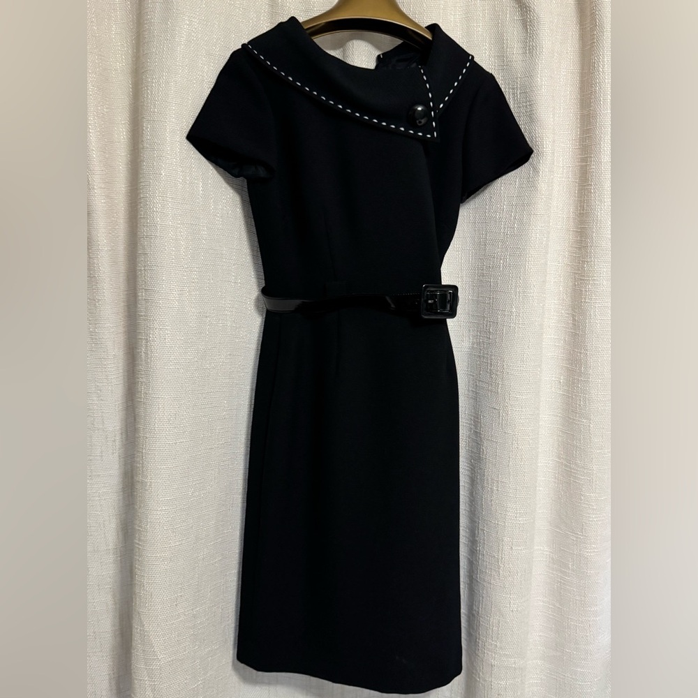 Chic Black Midi Dress - Picture 2 of 4